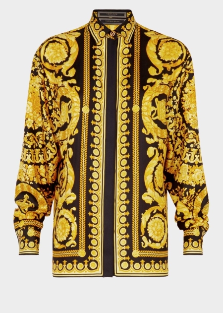 Camasi Versace Barocco FW'91 Print Silk Dama | HRLMGOB-24